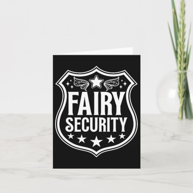Tarjeta Fairy Security Cumpleaños Halloween Disstume Niños (Anverso)