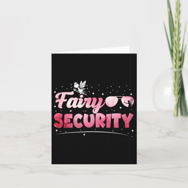 Tarjeta Fairy Security Halloween disfraces Moms Dads Mens  (Anverso)