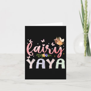Tarjeta Fairy Yaya Magical Floral Birthday Chica Fairytale