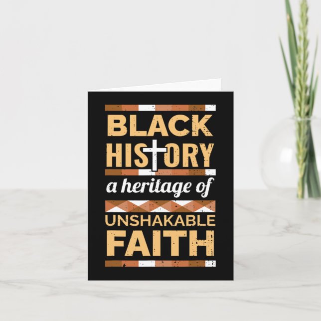 Tarjeta Faith Black History Month Blm Melanin Christian (Anverso)