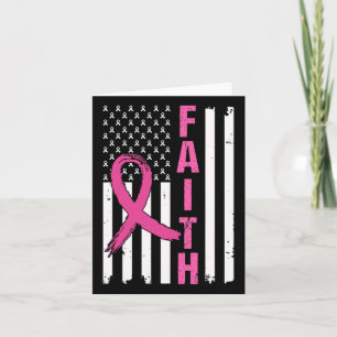 Tarjeta Faith Breast Cancer Awareness Pink Ribbons America