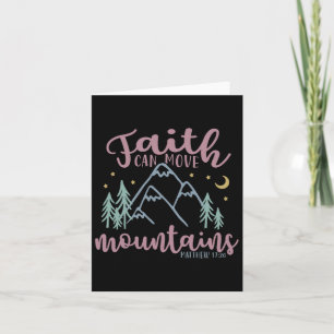 Tarjeta Faith Can Move Mountains Wanderlust Senderismo