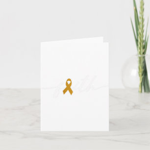 Tarjeta Faith Children Cancer Awareness Gold Ribbon Fight