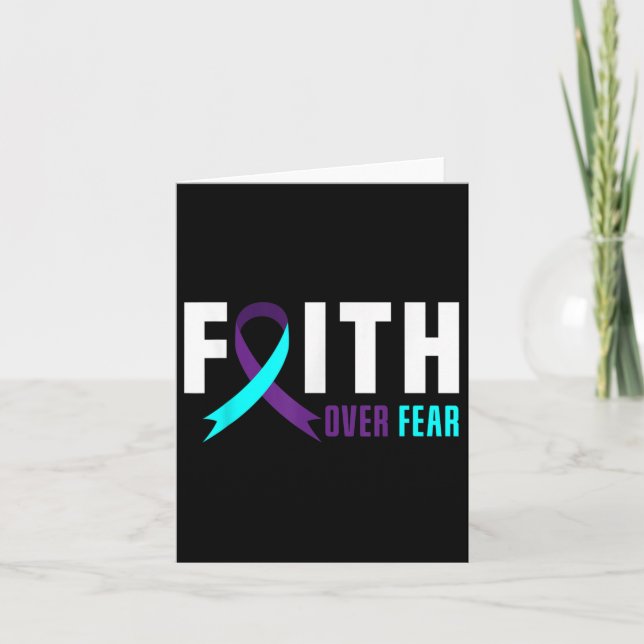 Tarjeta Faith God Fear Support Suicide Prevention Awarenes (Anverso)