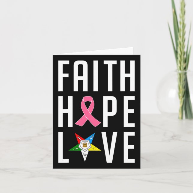 Tarjeta Faith Hope Ama A La Estrella Oriental Del Cáncer D (Anverso)