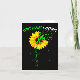 Tarjeta Faith Hope Cure Kidney Enfermedad Conciencia Cute 