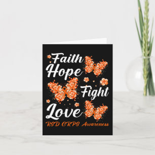 Tarjeta Faith Hope Fight Love RSD CRPS Awareness Butterfly