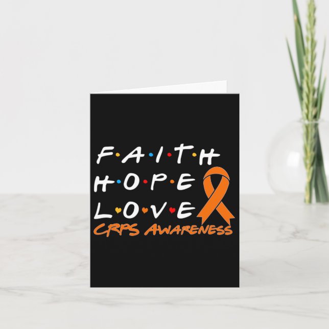 Tarjeta Faith Hope Love Crps Conciencia 1 (Anverso)