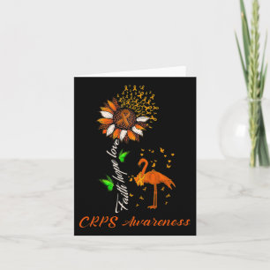 Tarjeta Faith Hope Love Crps Conciencia Mes Guerrero Orang