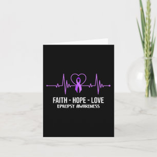Tarjeta Faith Hope Love Epilepsy Awareness Costume Warrior