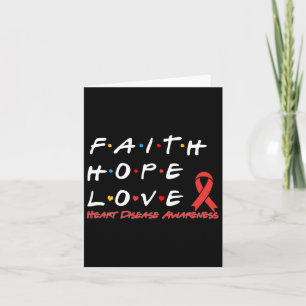 Tarjeta Faith Hope Love Heart Disease Awareness