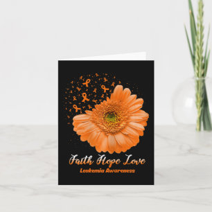 Tarjeta Faith Hope Love Leukemia Awareness Flower Be Stran