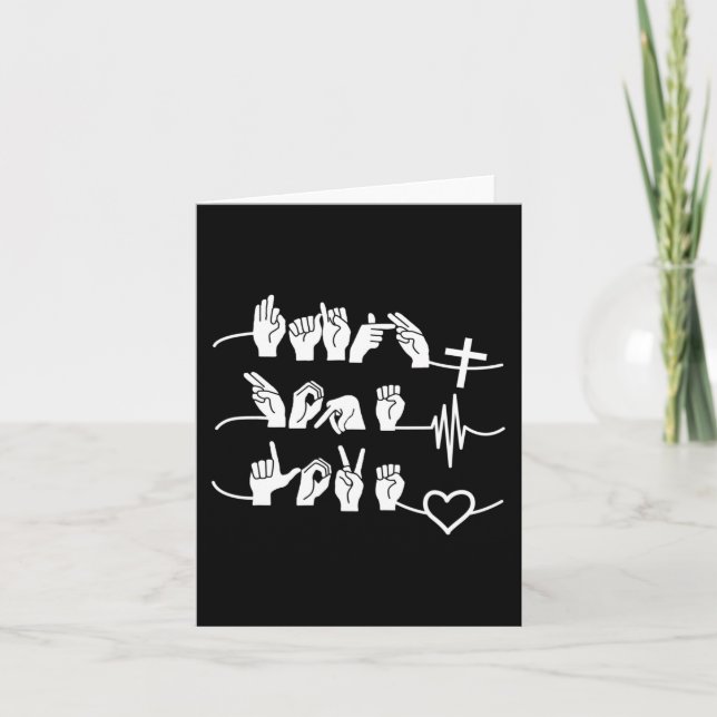 Tarjeta Faith Hope Love - Religión cristiana Heartbeat Cro (Anverso)