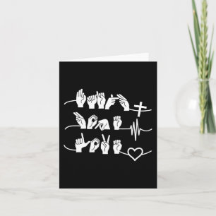 Tarjeta Faith Hope Love - Religión cristiana Heartbeat Cro