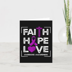 Tarjeta Faith Hope Love Sobredosis Conciencia a las mujere