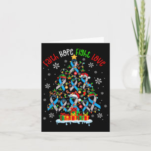 Tarjeta Faith Hope lucha por amar el árbol de Navidad Diab