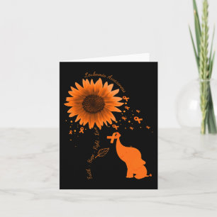 Tarjeta Faith Hope lucha por amar la leucemia del girasol 