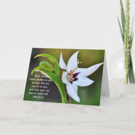 Tarjeta Faith Iris Flower Prayer Card