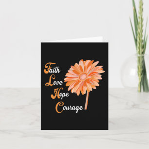 Tarjeta Faith Love Hope Valor Aml Leukemia Conciencia