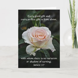 Tarjeta Faith Pink Rose Flower Birday Card