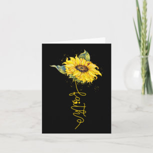 Tarjeta Faith Sunflower Semicolon Consciente de la prevenc