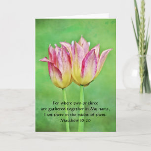 Tarjeta Faith Tulips Art Bible Verse Card