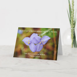 Tarjeta Faith Two Blue Wildflowers Prayer Note Card