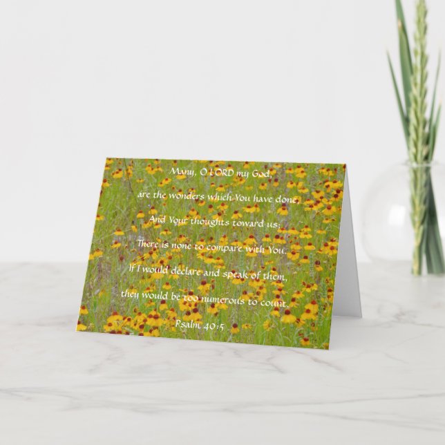 Tarjeta Faith Wildflower Floral Friendship Card (Anverso)