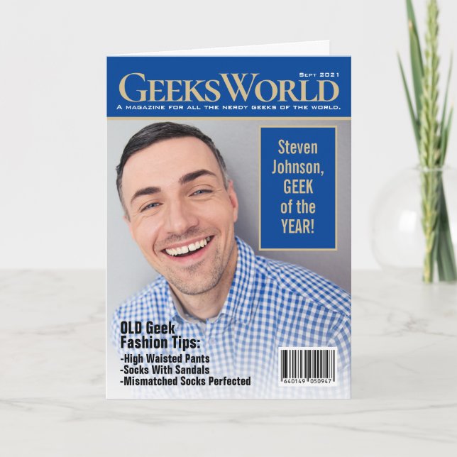 Tarjeta Fake GeeksWorld Magazine agrega tus propias fotos (Anverso)