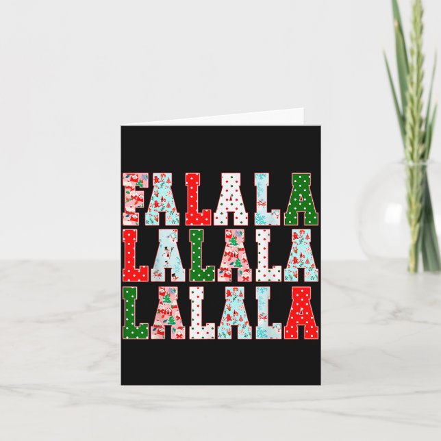 Tarjeta Falala Christmas Party Xmas Graphics Family Pajama (Anverso)
