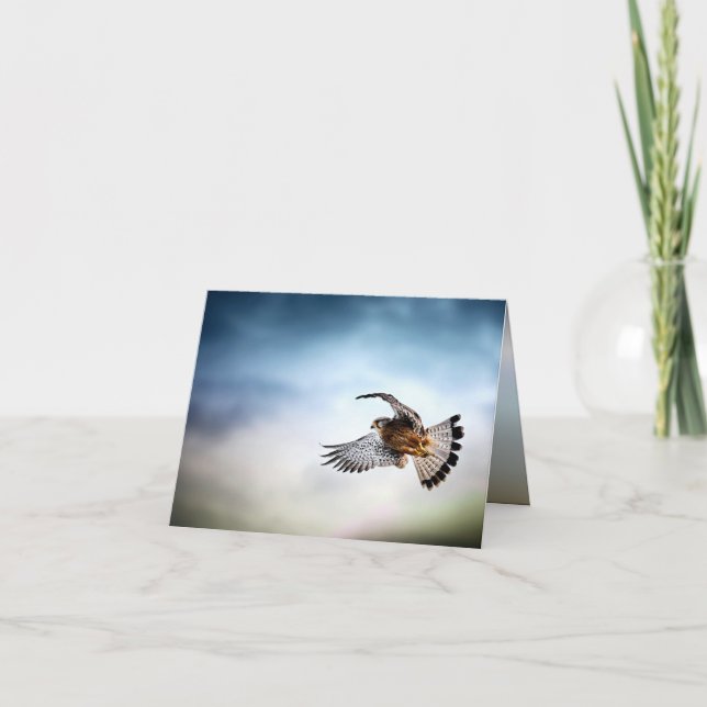 Tarjeta Falcon Soaring in the Sky (Anverso)