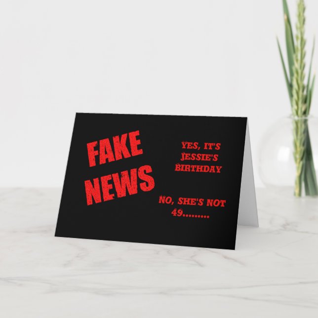 Tarjeta FALKE NEWS 50th Birthday Card (Anverso)