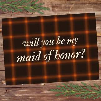 Tarjeta Fall Brown Naranja Flannel cada vez más doncella d