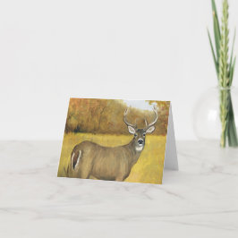 Tarjeta Fall Buck Art Notecard