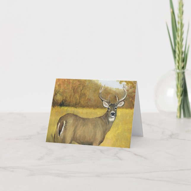 Tarjeta Fall Buck Art Notecard (Anverso)
