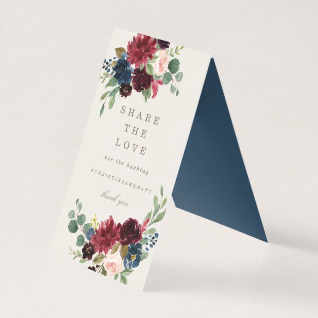 Tarjeta Fall Elegance Comparte el Rótulo de la tabla de am (Anverso)