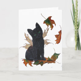 Tarjeta Fall Fairy Cat