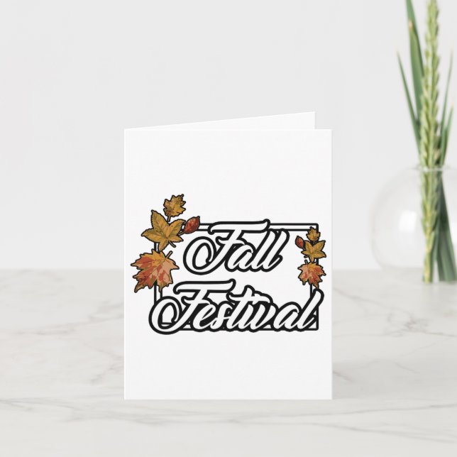 Tarjeta Fall Festival Shades De Otoño (Anverso)