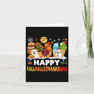 Tarjeta Fall Halloween Navidades del Día de Acción de Grac