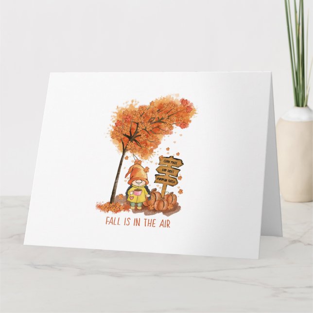 Tarjeta Fall Is In the Air Autumn Lover Gift  (Anverso)
