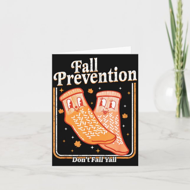 Tarjeta Fall Prevention Don't Fall Y'all Physical Therapy  (Anverso)