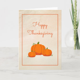 Tarjeta Fall Pumpkins Happy Thankde Card