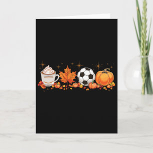 Tarjeta Fall Vibes Calabaza Spice Soccer Halloween Otoño L
