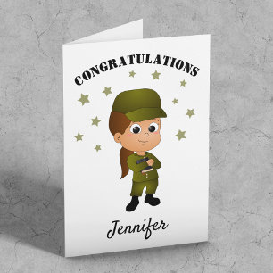 Tarjeta Falleció el ejército Chica personalizado