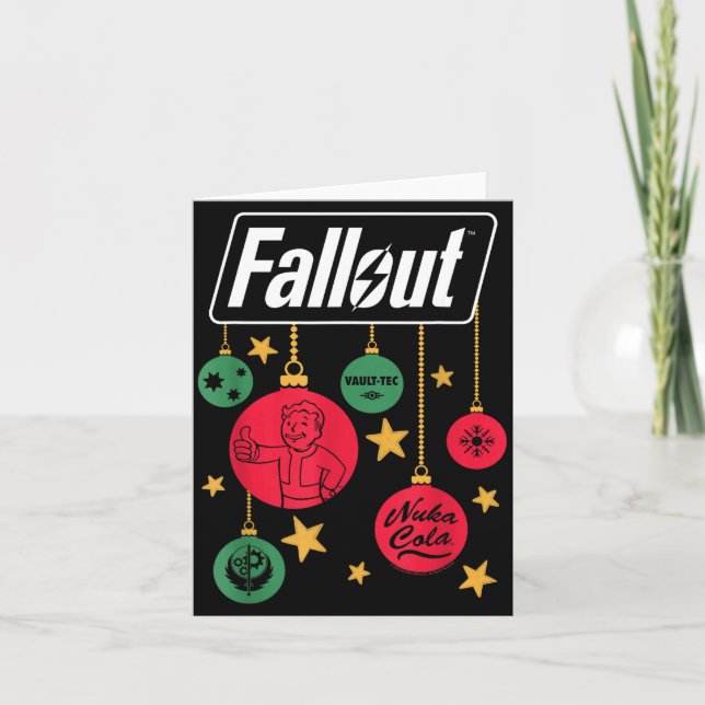 Tarjeta Fallout Logo Christmas Ornaments Video Game  (Anverso)