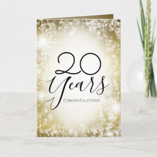 Tarjeta Falsa aniversario de empleado universal brillante