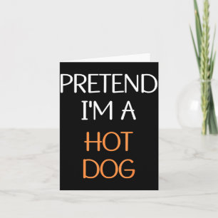 Tarjeta Falsa fiesta de disfraces de perrito caliente dive