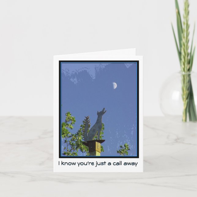 Tarjeta Falta de usted--Apenas una llamada ausente--Coyote (Anverso)