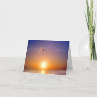 Tarjeta Falta el atardecer oceánico