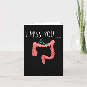 Tarjeta Falta mi colon gracioso Ostomía Ostomato Cirugía